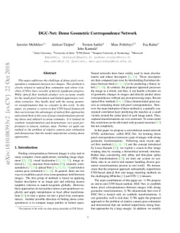 DGC-Net: Dense Geometric Correspondence Network