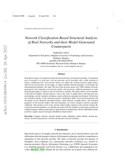 Network Classification Based Structural Analysis of Real Networks and
  their Model-Generated Counterparts