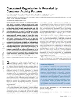 Conceptual Organization is Revealed by Consumer Activity Patterns