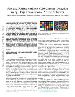 Fast and Robust Multiple ColorChecker Detection using Deep Convolutional
  Neural Networks