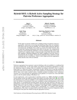 Hybrid-MST: A Hybrid Active Sampling Strategy for Pairwise Preference
  Aggregation