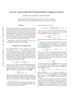 Dynamic Average Diffusion with randomized Coordinate Updates