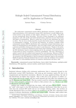 Multiple Scaled Contaminated Normal Distribution and Its Application in
  Clustering