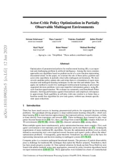 Actor-Critic Policy Optimization in Partially Observable Multiagent
  Environments