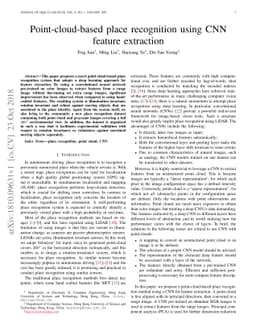 Point-cloud-based place recognition using CNN feature extraction
