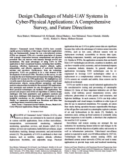 Design Challenges of Multi-UAV Systems in Cyber-Physical Applications: A
  Comprehensive Survey, and Future Directions