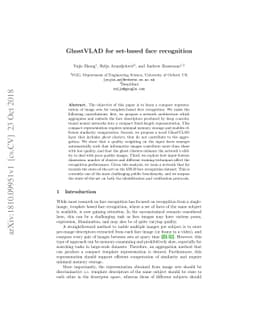 GhostVLAD for set-based face recognition