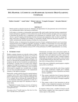 ISA Mapper: A Compute and Hardware Agnostic Deep Learning Compiler