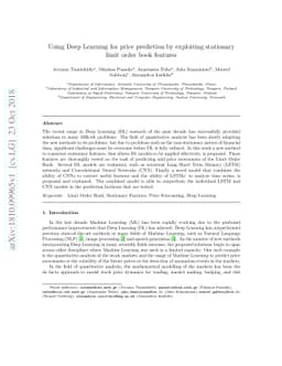 Using Deep Learning for price prediction by exploiting stationary limit
  order book features
