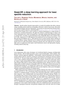 DeepLSR: a deep learning approach for laser speckle reduction
