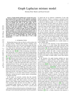 Graph Laplacian mixture model