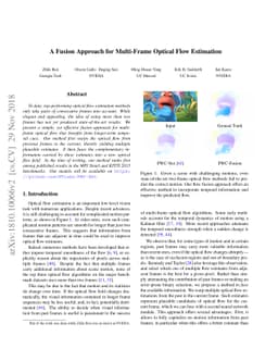 A Fusion Approach for Multi-Frame Optical Flow Estimation