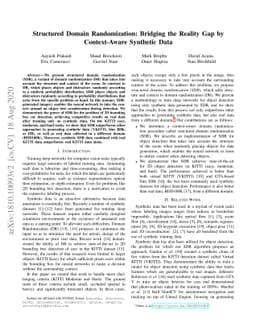 Structured Domain Randomization: Bridging the Reality Gap by
  Context-Aware Synthetic Data