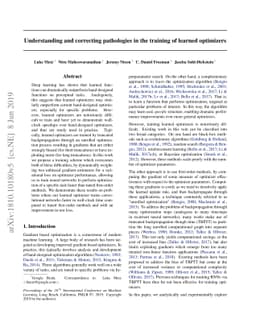 Understanding and correcting pathologies in the training of learned
  optimizers