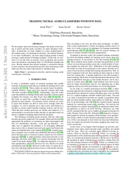 Training neural audio classifiers with few data