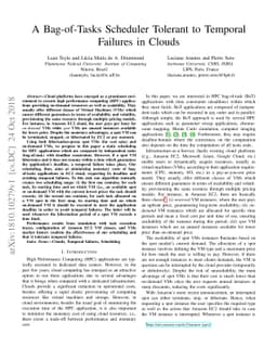 A Bag-of-Tasks Scheduler Tolerant to Temporal Failures in Clouds