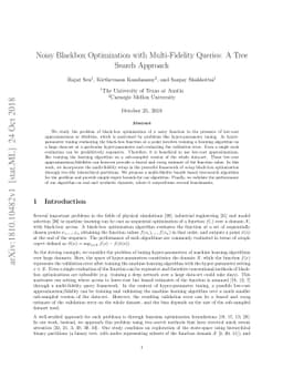 Noisy Blackbox Optimization with Multi-Fidelity Queries: A Tree Search
  Approach