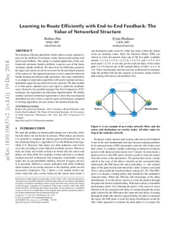 Learning to Route Efficiently with End-to-End Feedback: The Value of
  Networked Structure