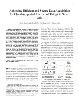 Achieving Efficient and Secure Data Acquisition for Cloud-supported
  Internet of Things in Smart Grid