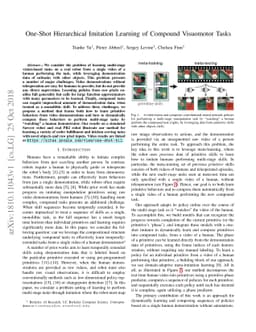 One-Shot Hierarchical Imitation Learning of Compound Visuomotor Tasks