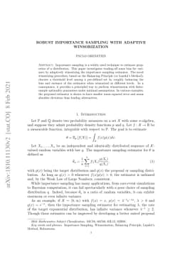 Robust Importance Sampling with Adaptive Winsorization