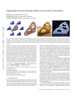 Lightweight Structure Design Under Force Location Uncertainty