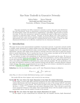 Size-Noise Tradeoffs in Generative Networks
