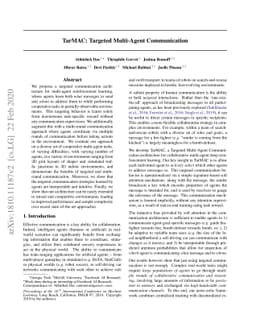 TarMAC: Targeted Multi-Agent Communication