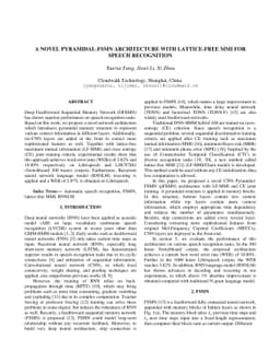 A novel pyramidal-FSMN architecture with lattice-free MMI for speech
  recognition