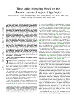 Time series clustering based on the characterisation of segment
  typologies