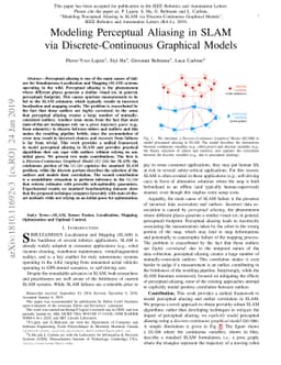 Modeling Perceptual Aliasing in SLAM via Discrete-Continuous Graphical
  Models