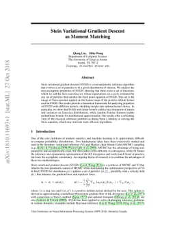 Stein Variational Gradient Descent as Moment Matching