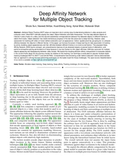Deep Affinity Network for Multiple Object Tracking