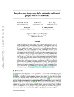 Deep learning long-range information in undirected graphs with wave
  networks