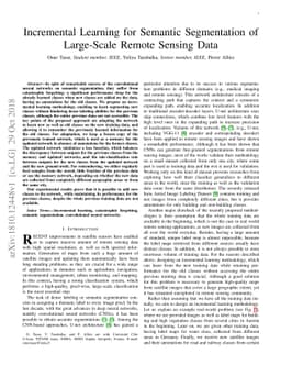 Incremental Learning for Semantic Segmentation of Large-Scale Remote
  Sensing Data