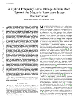 A Hybrid Frequency-domain/Image-domain Deep Network for Magnetic
  Resonance Image Reconstruction