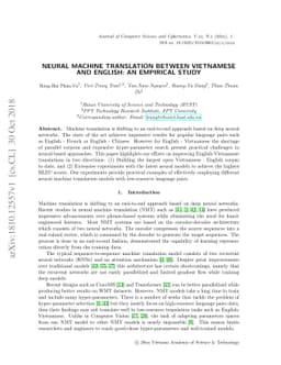 Machine Translation between Vietnamese and English: an Empirical Study
