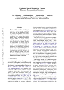 Exploring Neural Methods for Parsing Discourse Representation Structures