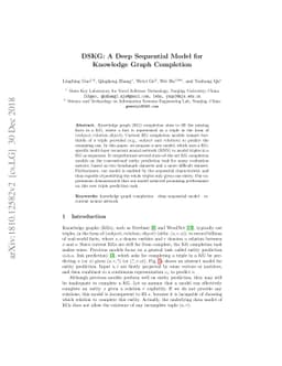 DSKG: A Deep Sequential Model for Knowledge Graph Completion