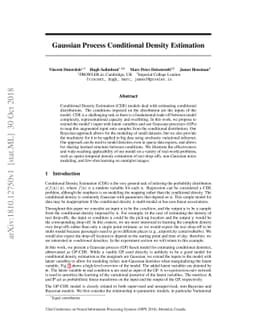 Gaussian Process Conditional Density Estimation