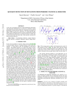 Quickest Detection Of Deviations From Periodic Statistical Behavior