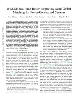 R$^3$SGM: Real-time Raster-Respecting Semi-Global Matching for
  Power-Constrained Systems