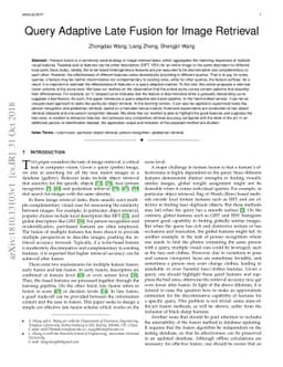 Query Adaptive Late Fusion for Image Retrieval