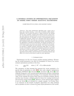 A general system of differential equations to model first order adaptive
  algorithms
