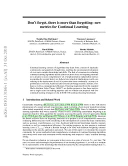 Don't forget, there is more than forgetting: new metrics for Continual
  Learning
