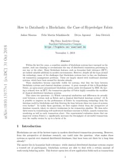 How to Databasify a Blockchain: the Case of Hyperledger Fabric