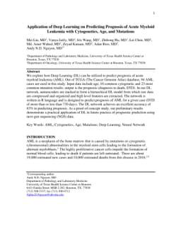 Application of Deep Learning on Predicting Prognosis of Acute Myeloid
  Leukemia with Cytogenetics, Age, and Mutations