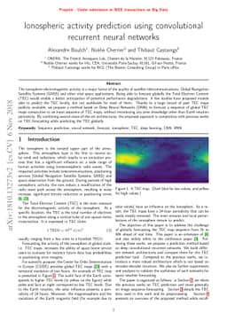 Ionospheric activity prediction using convolutional recurrent neural
  networks