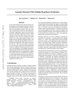Anomaly Detection With Multiple-Hypotheses Predictions