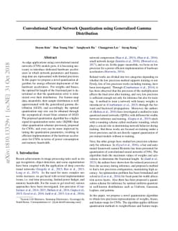 Convolutional Neural Network Quantization using Generalized Gamma
  Distribution